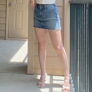 Hollister high waisted jean mini skirt